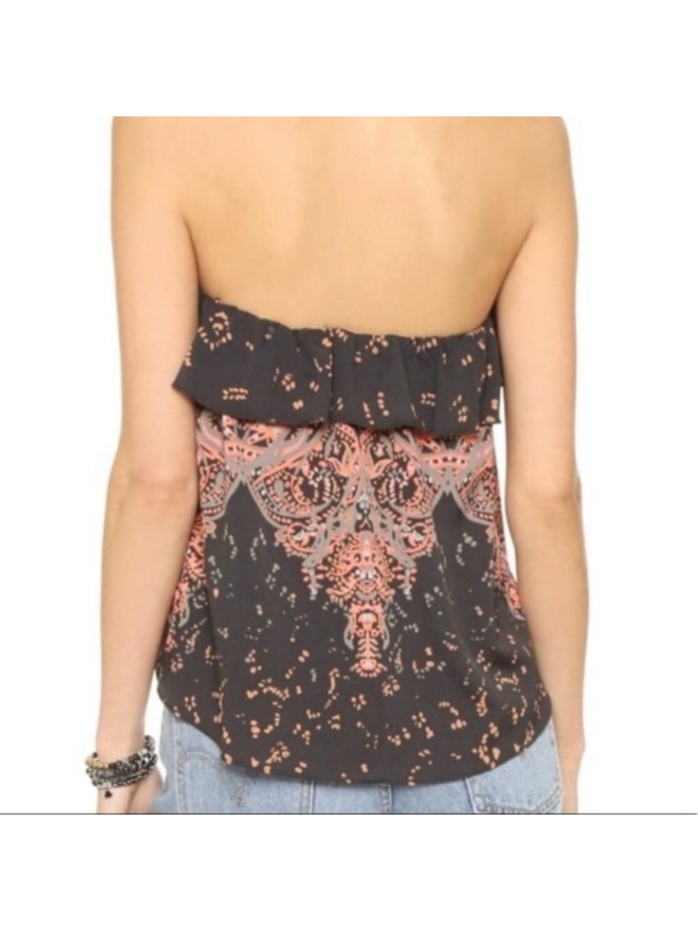 [Intimately by| Free People Paisley Print Strapless Shirt - Picture 5 of 9